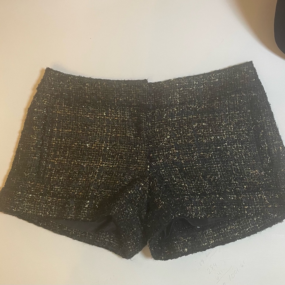 Express Black Tweed High Waist Shorts